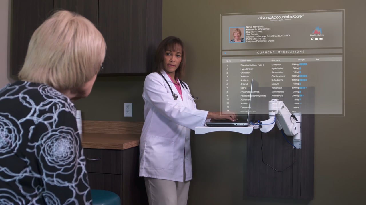 A clinician reviewing a patient's medications on RxAdvance's platform